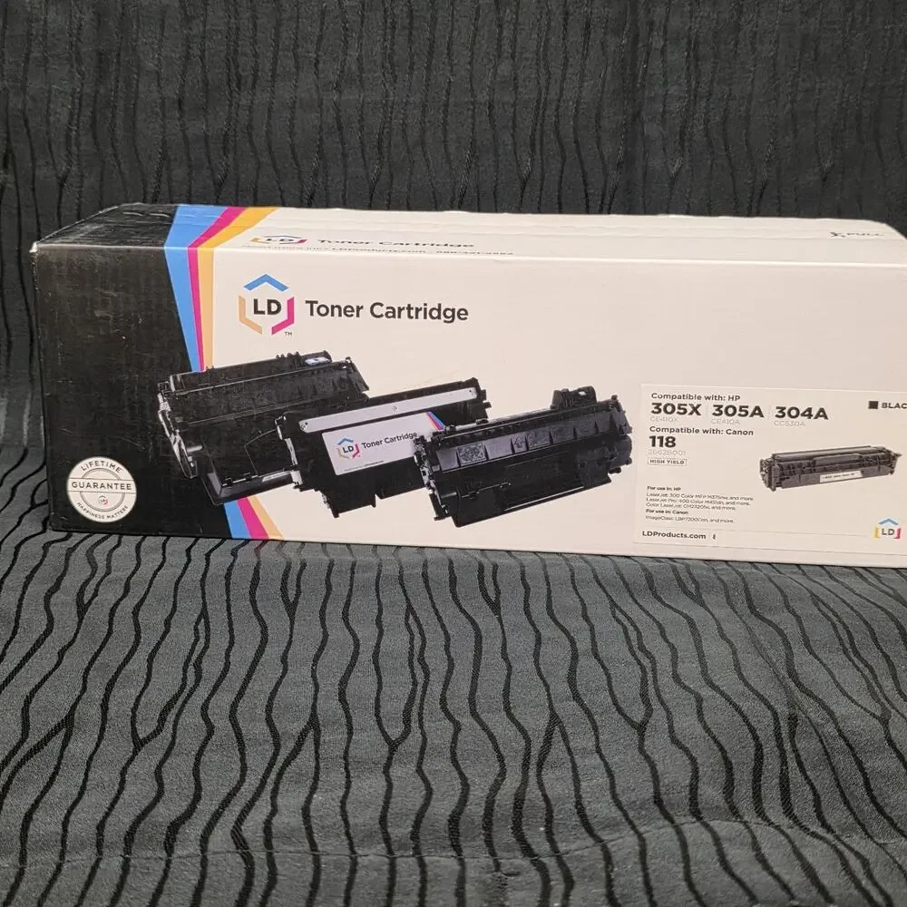 LD Compatible Toner Cartridge Black 305X 305A 304A HP Canon 118 High Yield NEW
